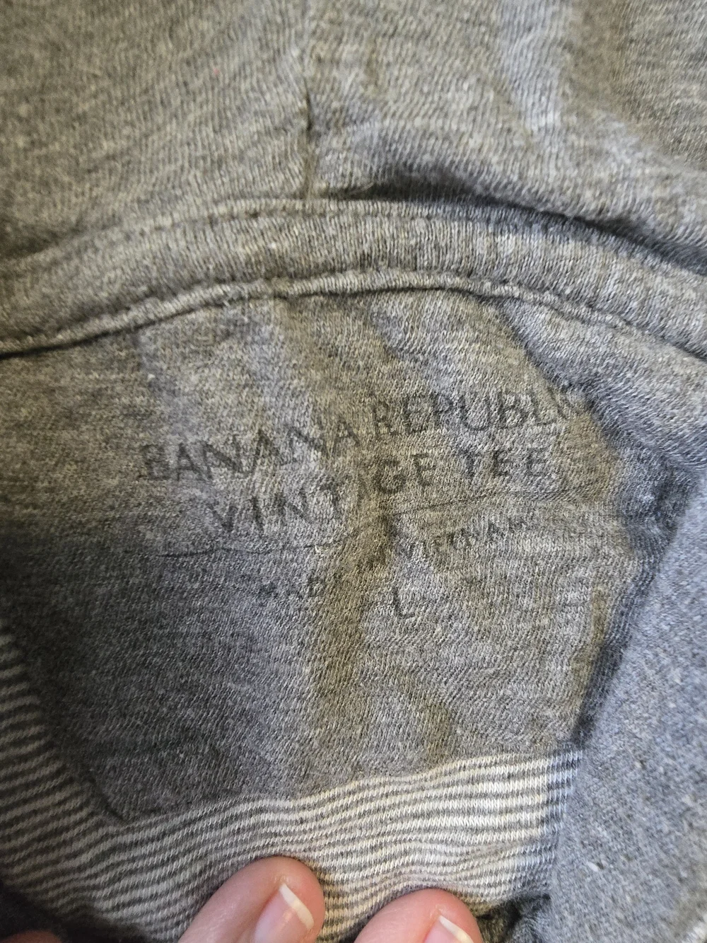 Banana Republic Men's Heather Gray Lightweight Hooded Long-Sleeve